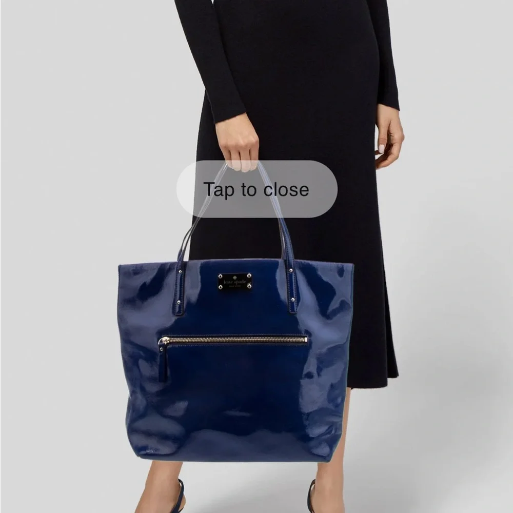 Kate Spade Blue Patent Tote - Picture 2 of 7